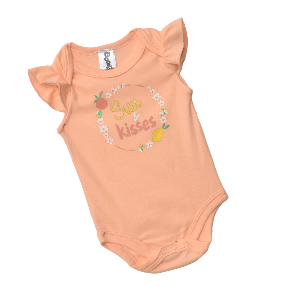 Baby Girl Romper Set With Hair Band & Floral Bottom