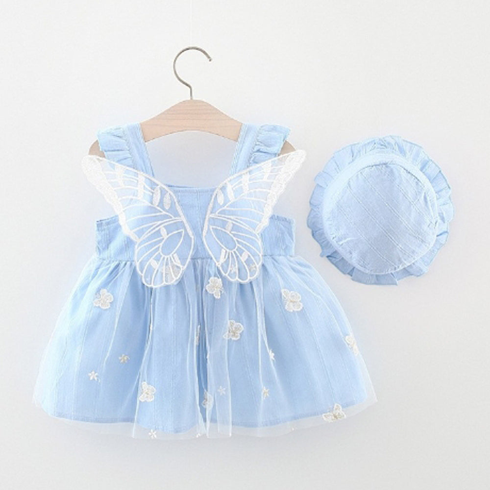 Baby Girl Butterfly Dress With Hat