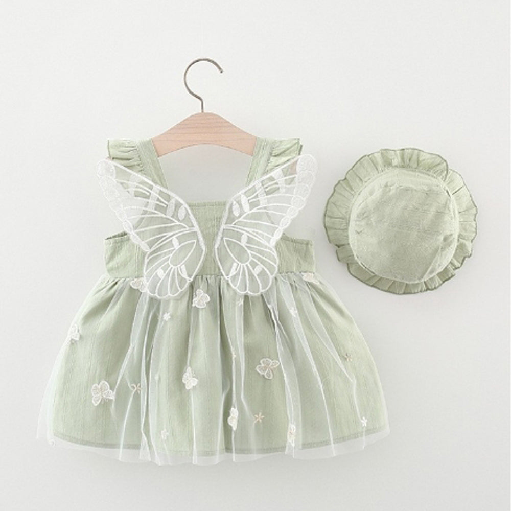 Baby Girl Butterfly Dress With Hat