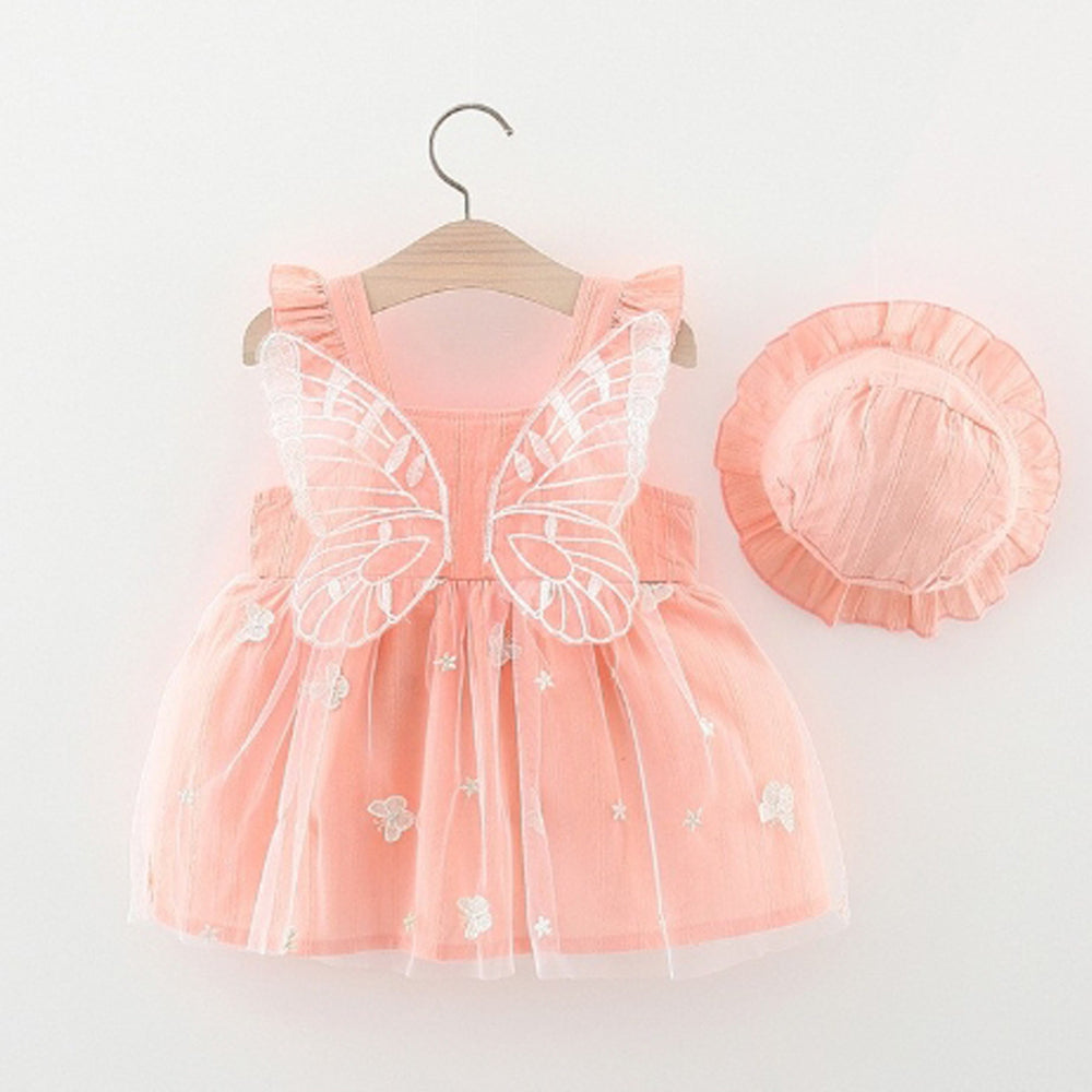 Baby Girl Butterfly Dress With Hat